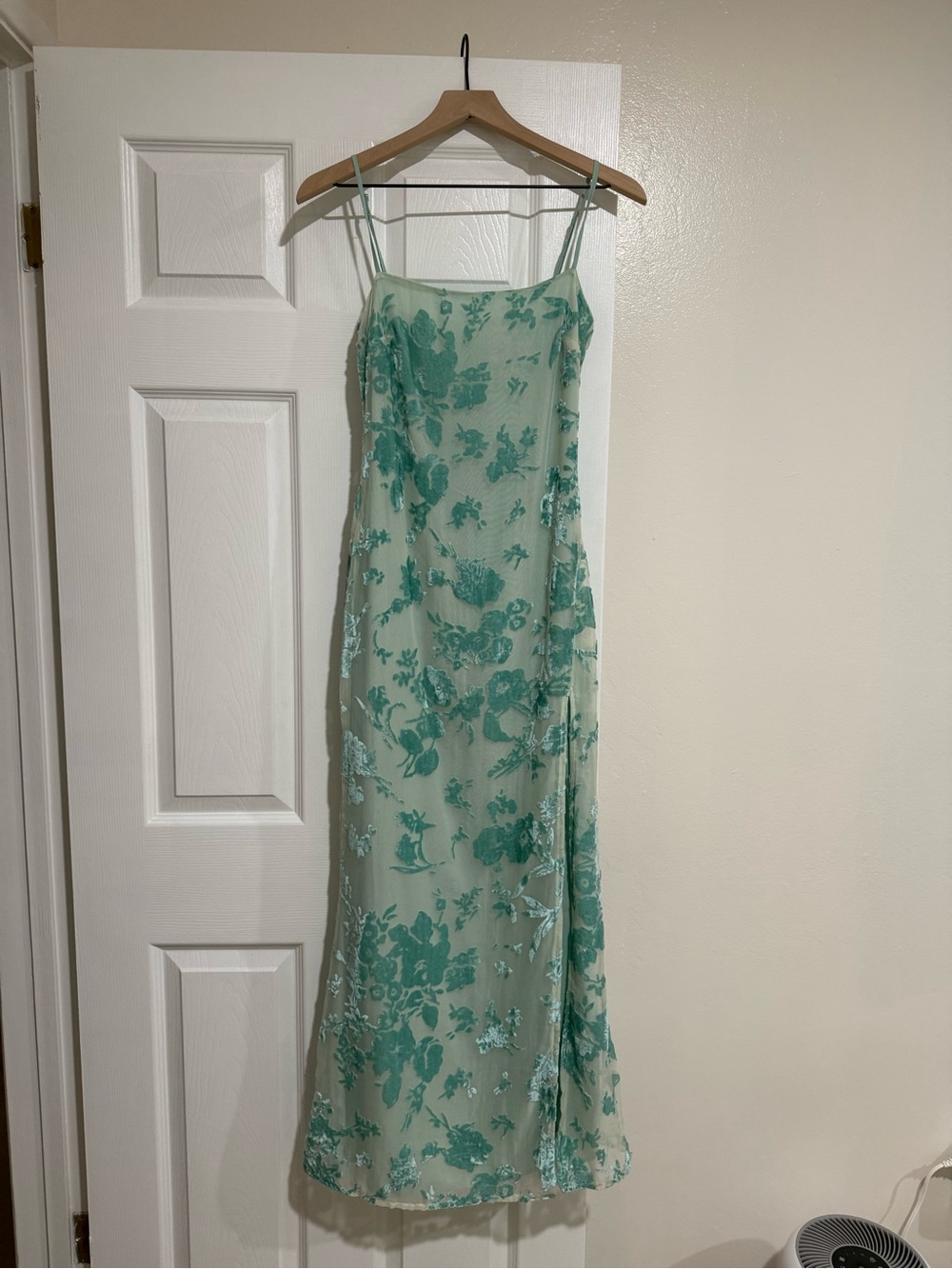 Princess Polly Mint Green Floral Slip Maxi Dress